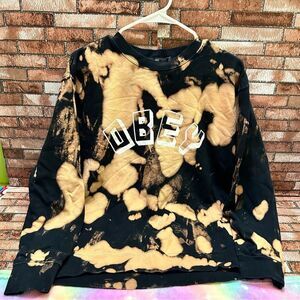 OBEY Tie Dye Sweater acid wash crew neck size S